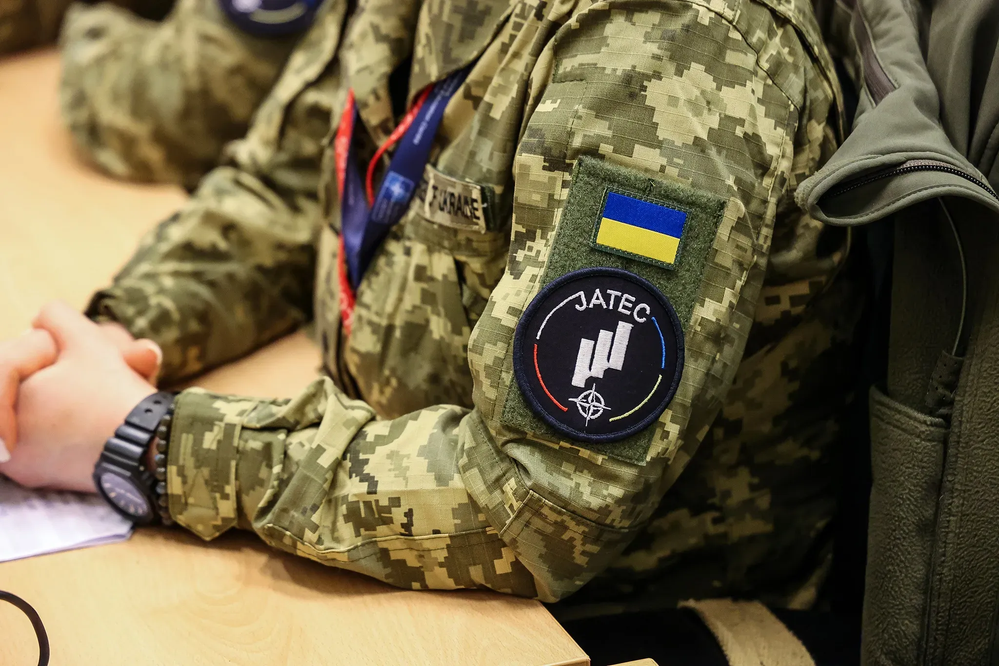 Ukrainian officers from the Ukraine–NATO Joint Analysis, Training and Education Centre (JATEC) take part in NATO Exercise LOYAL LEDA 2026