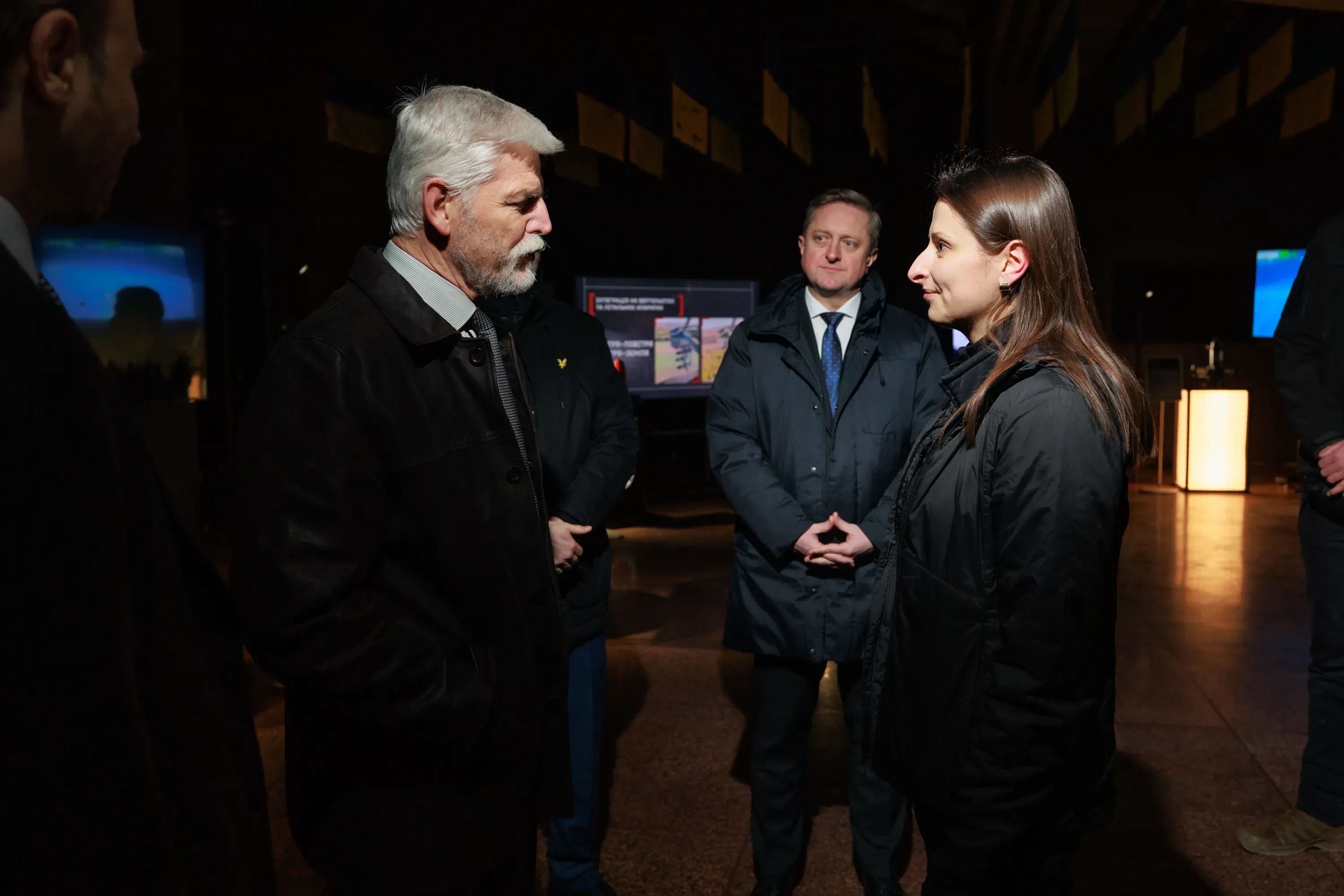 Deputy Minister of Defence of Ukraine Anna Gvozdiar during a working meeting with the President of Czechia, Petr Pavel.