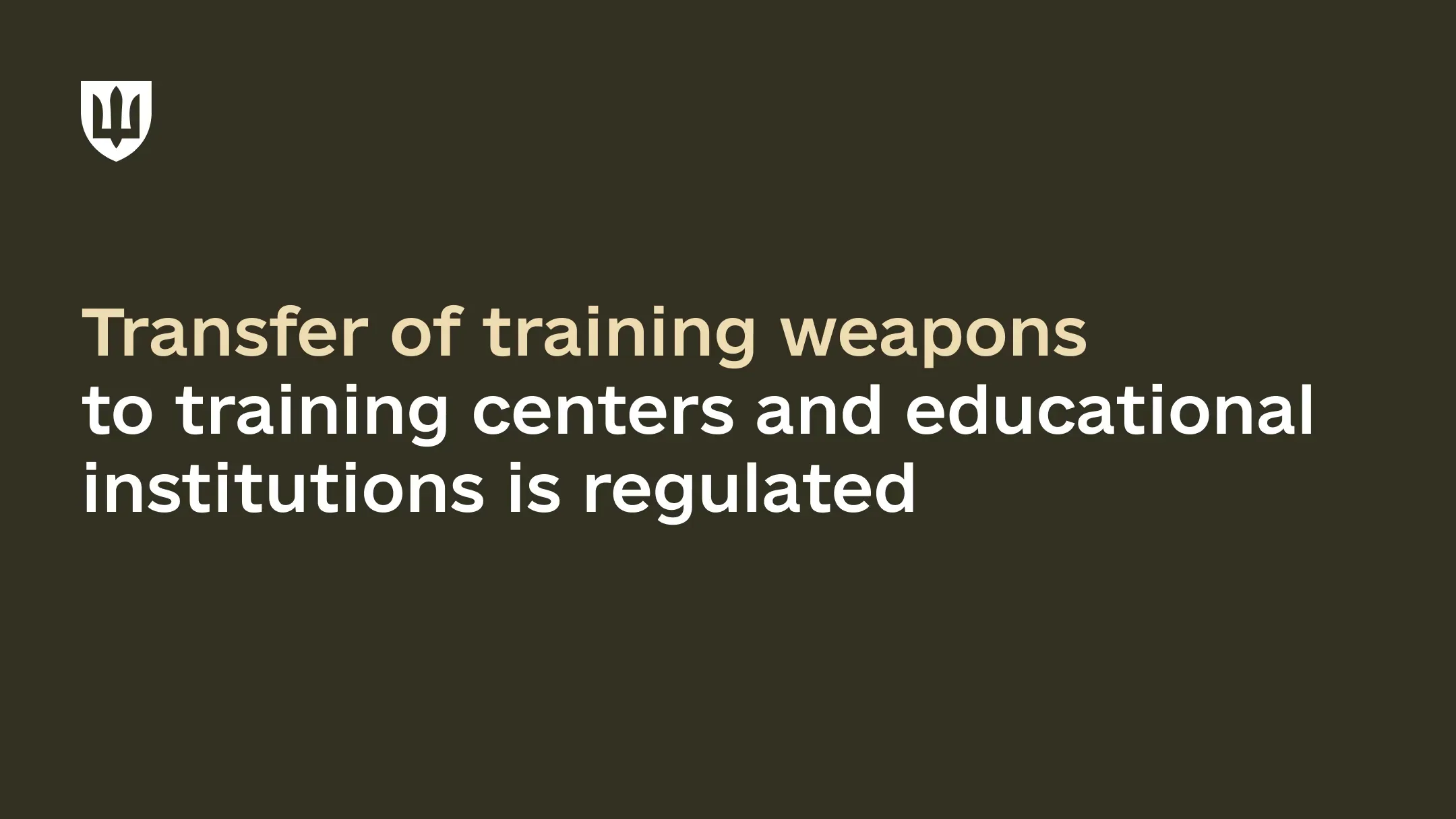 Cabinet of Ministers regulates transfer of training weapons to training centers and teaching hubs offering educational subject ‘Defense of Ukraine’