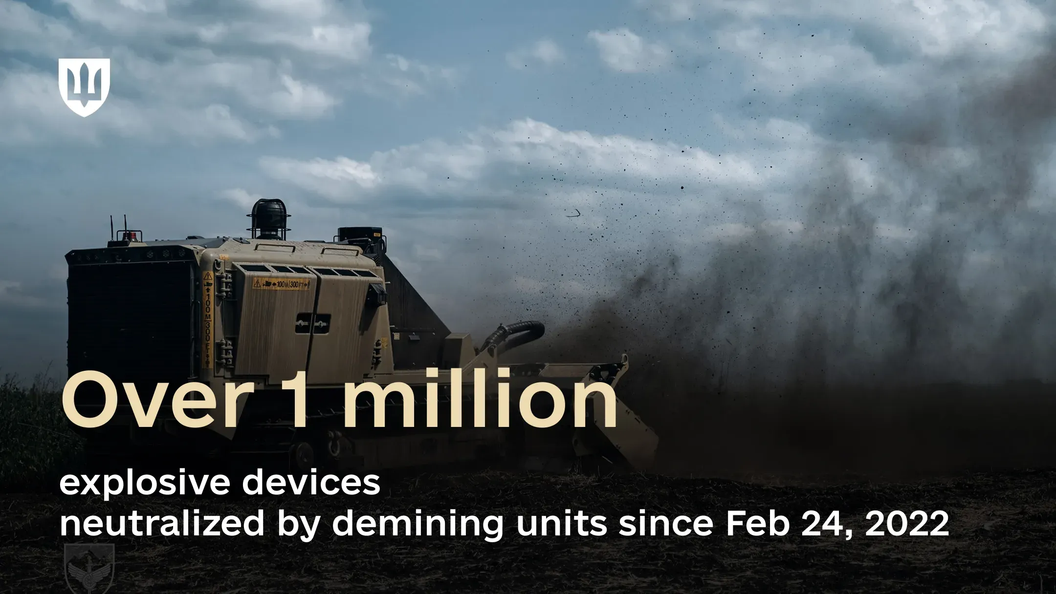 Demining units of the Security and Defence Forces have neutralized over 1 million explosive devices