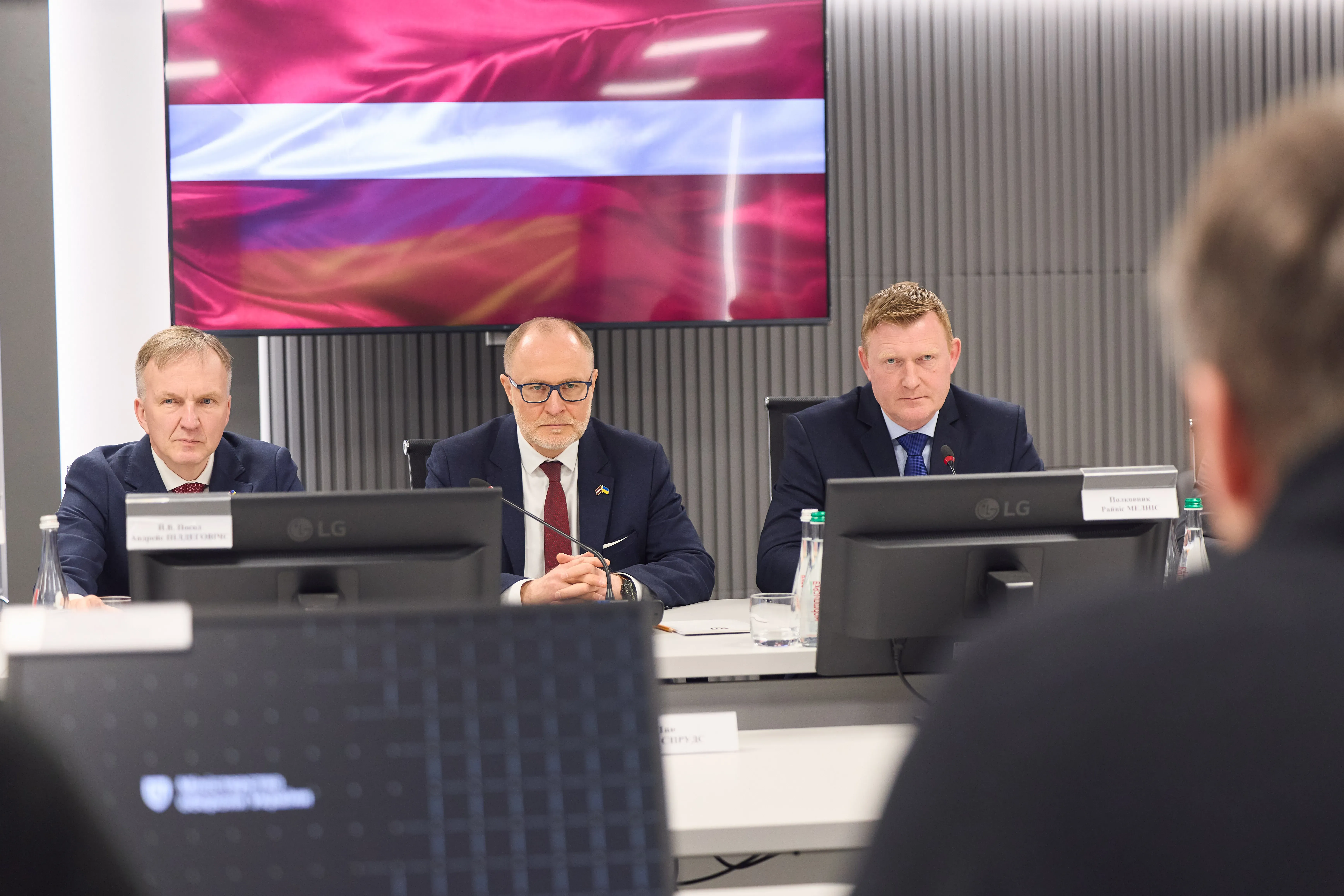 Delegation of the Ministry of Defence of Latvia during talks with the Ukrainian side