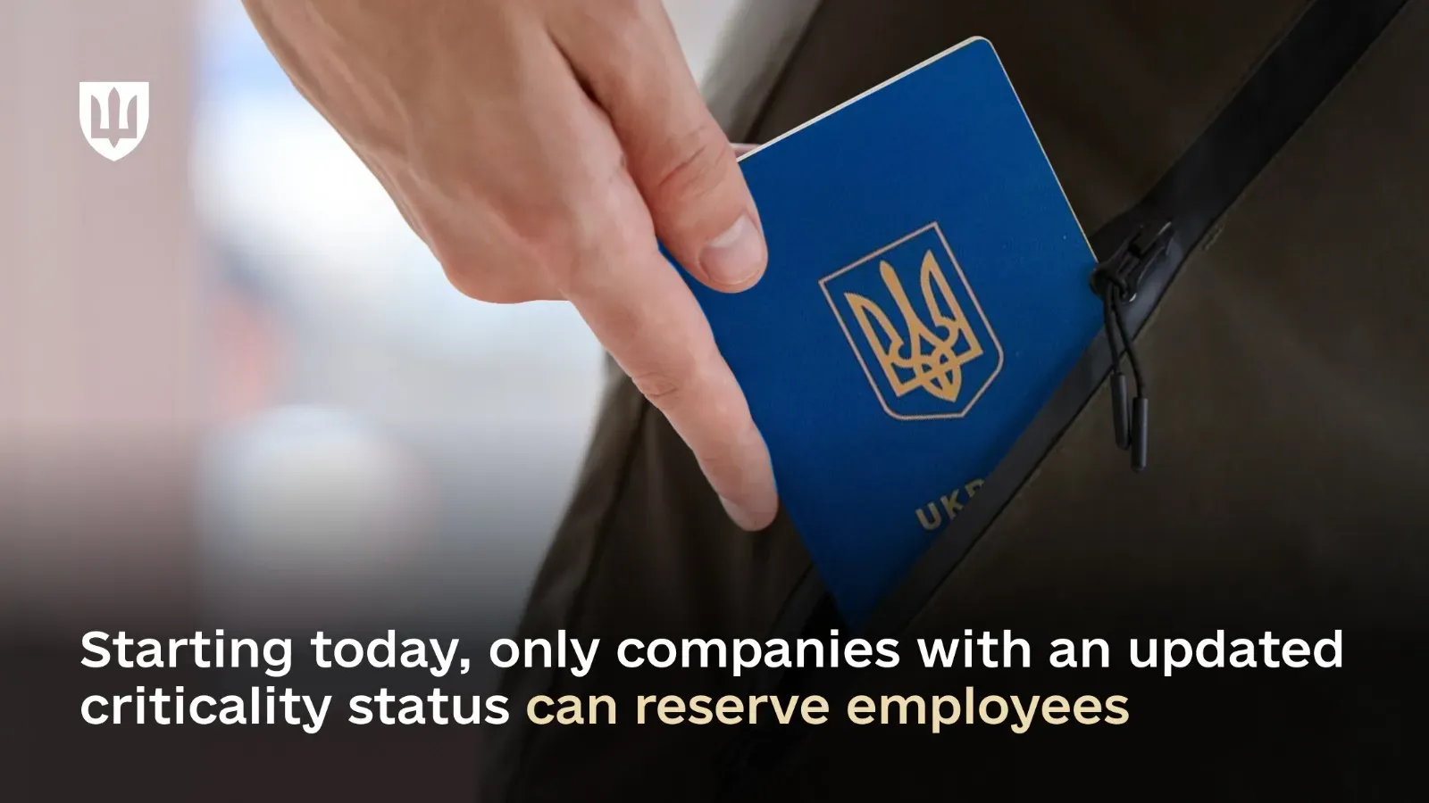 Starting today, only companies with an updated criticality status can reserve employees