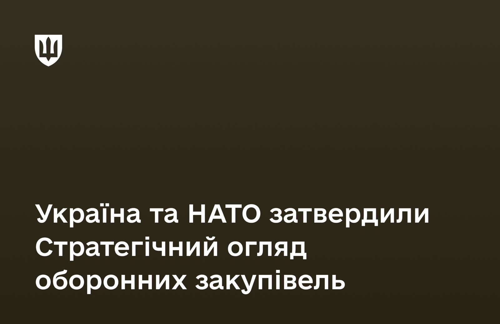 Затвердження Огляду оборонних закупівель