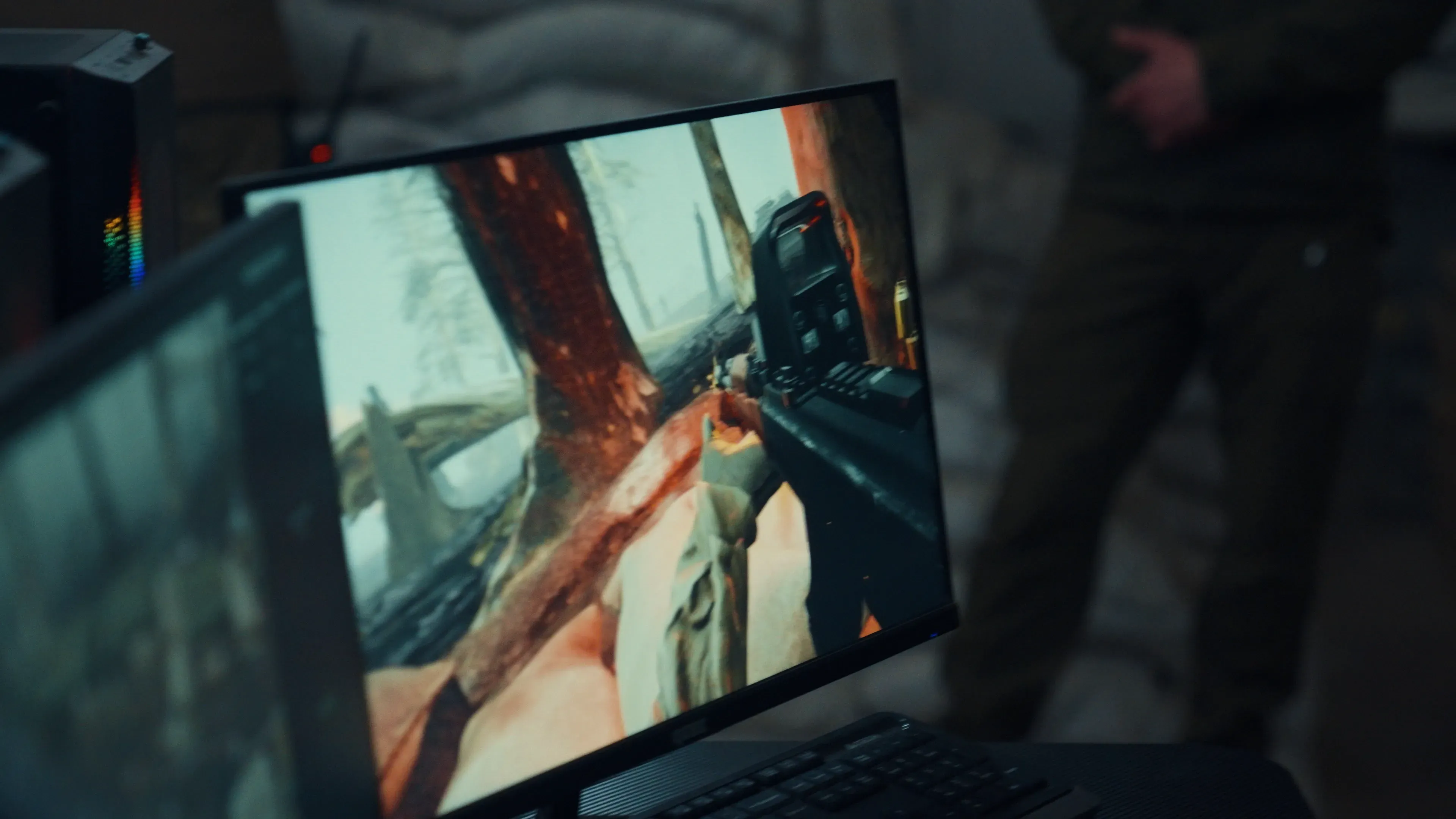 Екран з симуляцією стрілецького бою на БЗВП