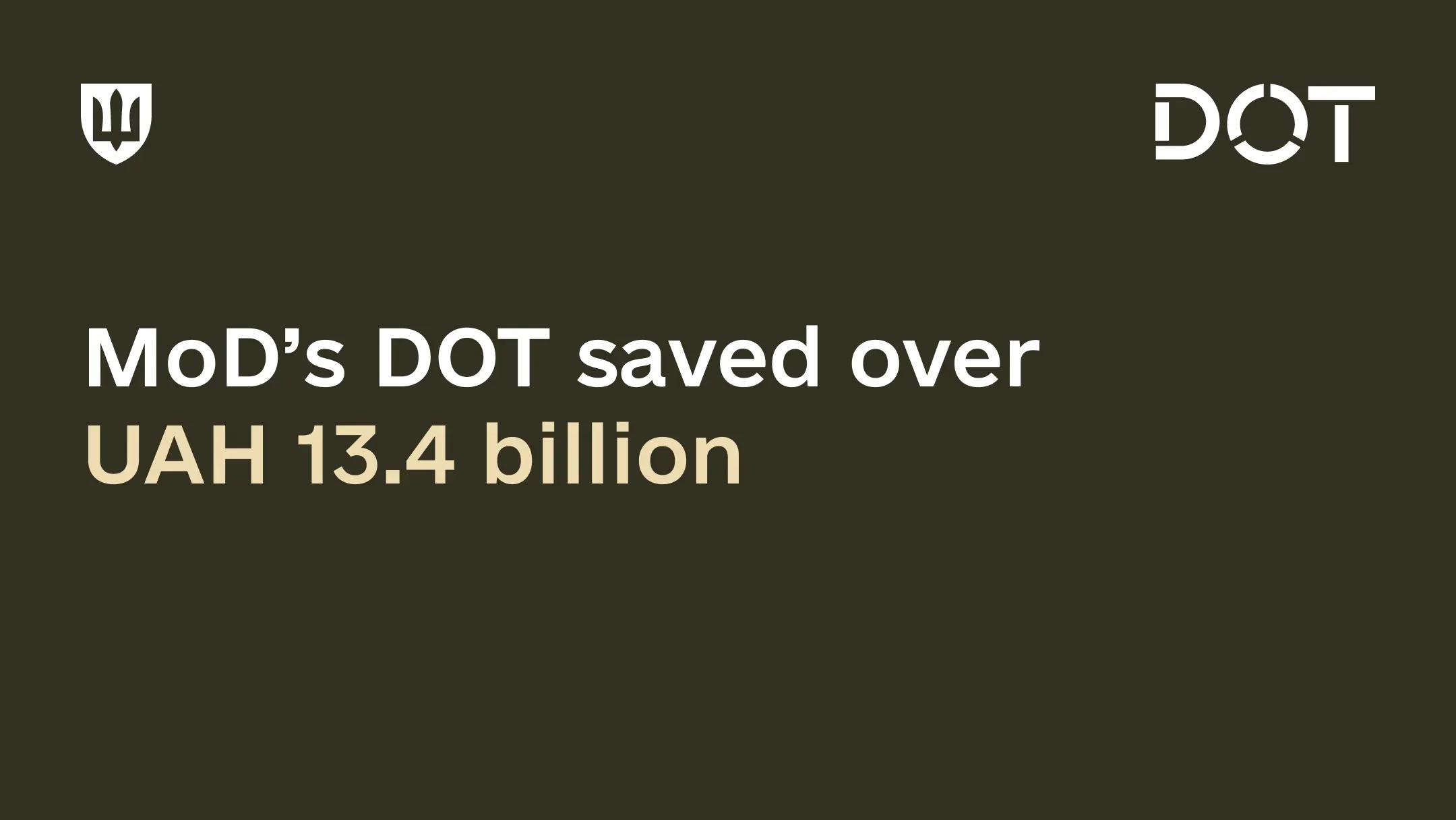 MoD’s DOT saved over UAH 13.4 billion on procurement thanks to high competition