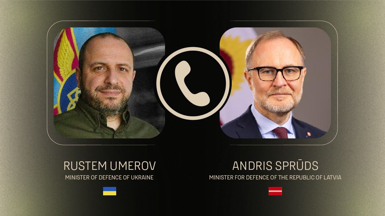 Міністр оборони України Рустем Умєров провів телефонну розмову з Міністром оборони Латвійської Республіки Андрісом Спрудсом.