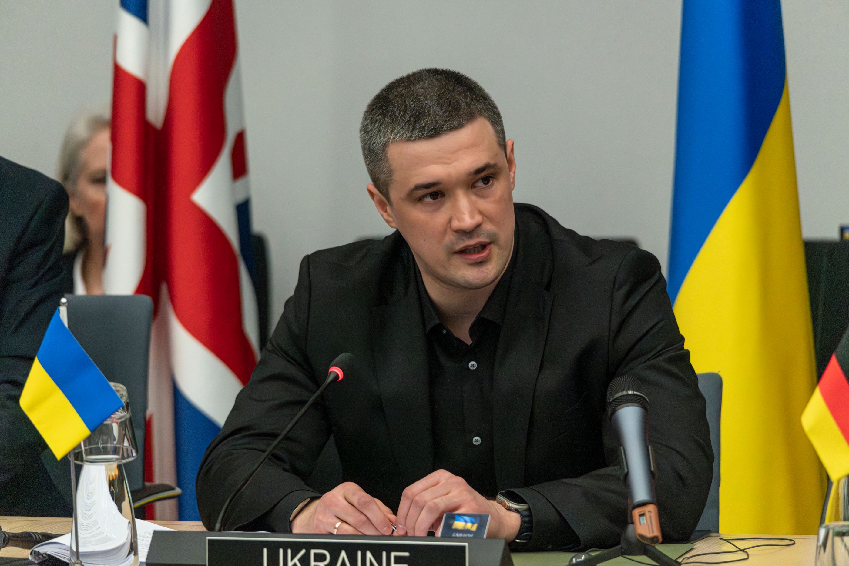 Міністр оборони України Михайло Федоров під час засідання Контактної групи з питань оборони України