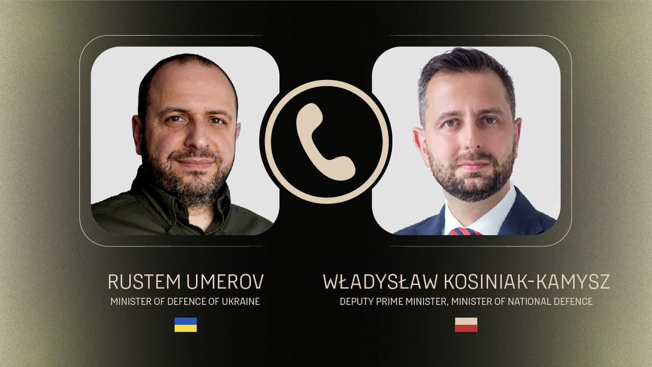 Міністр оборони України Рустем Умєров провів продуктивну телефонну розмову з віцепрем’єр-міністром Польщі, міністром національної оборони Владиславом Косіняком-Камишем.