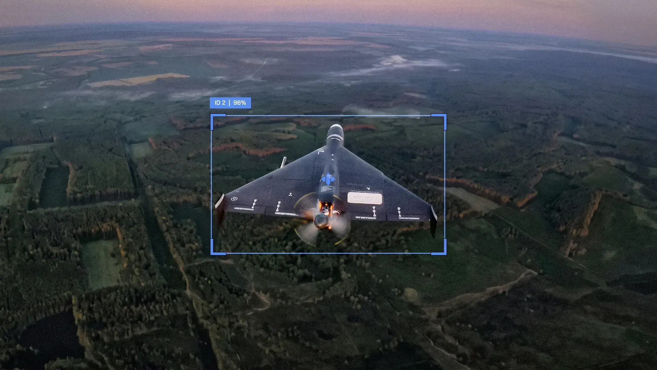An illustration of the Avengers Labs platform in operation, shown collecting data on the use of a Russian Shahed drone