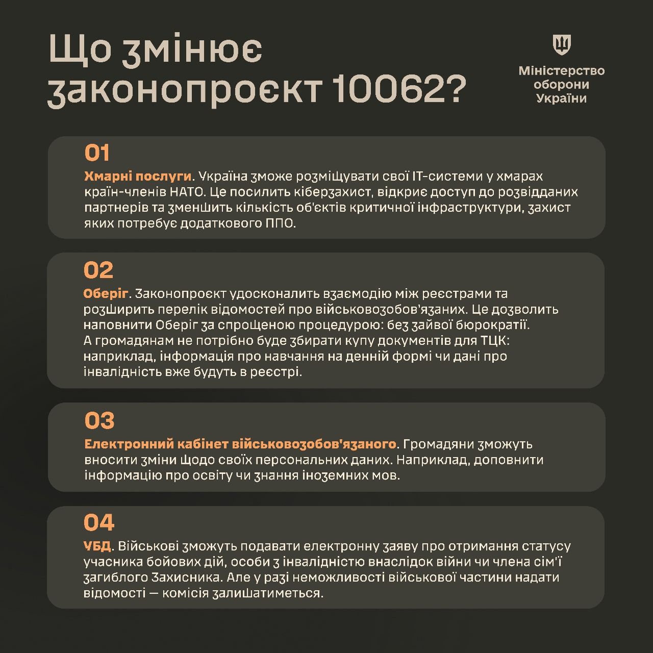 Хмарні послуги та реєстри військових: закон №10062