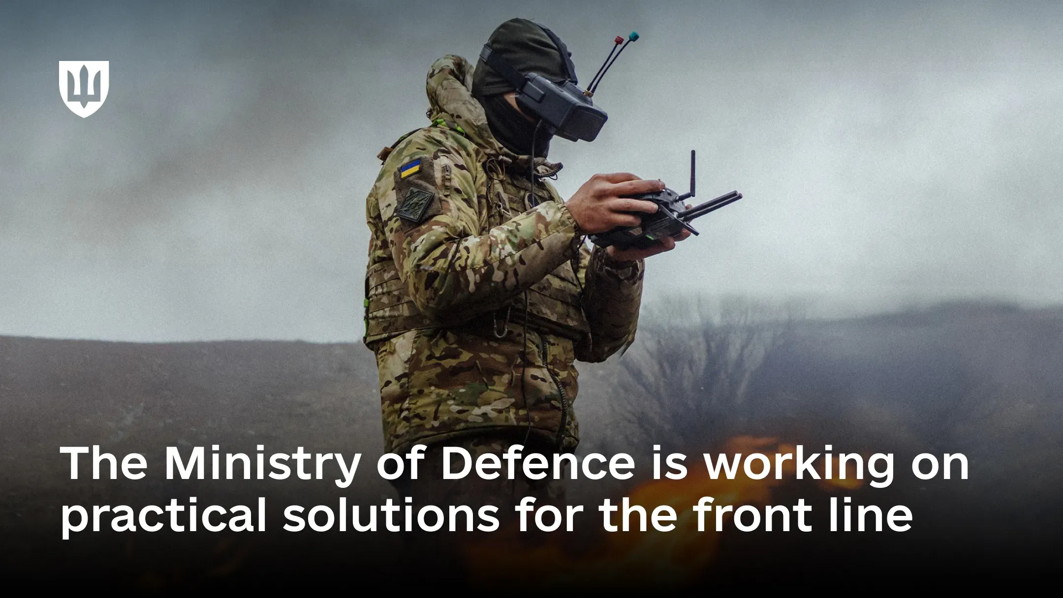 A service member of the Armed Forces of Ukraine in full combat gear carries out a combat task