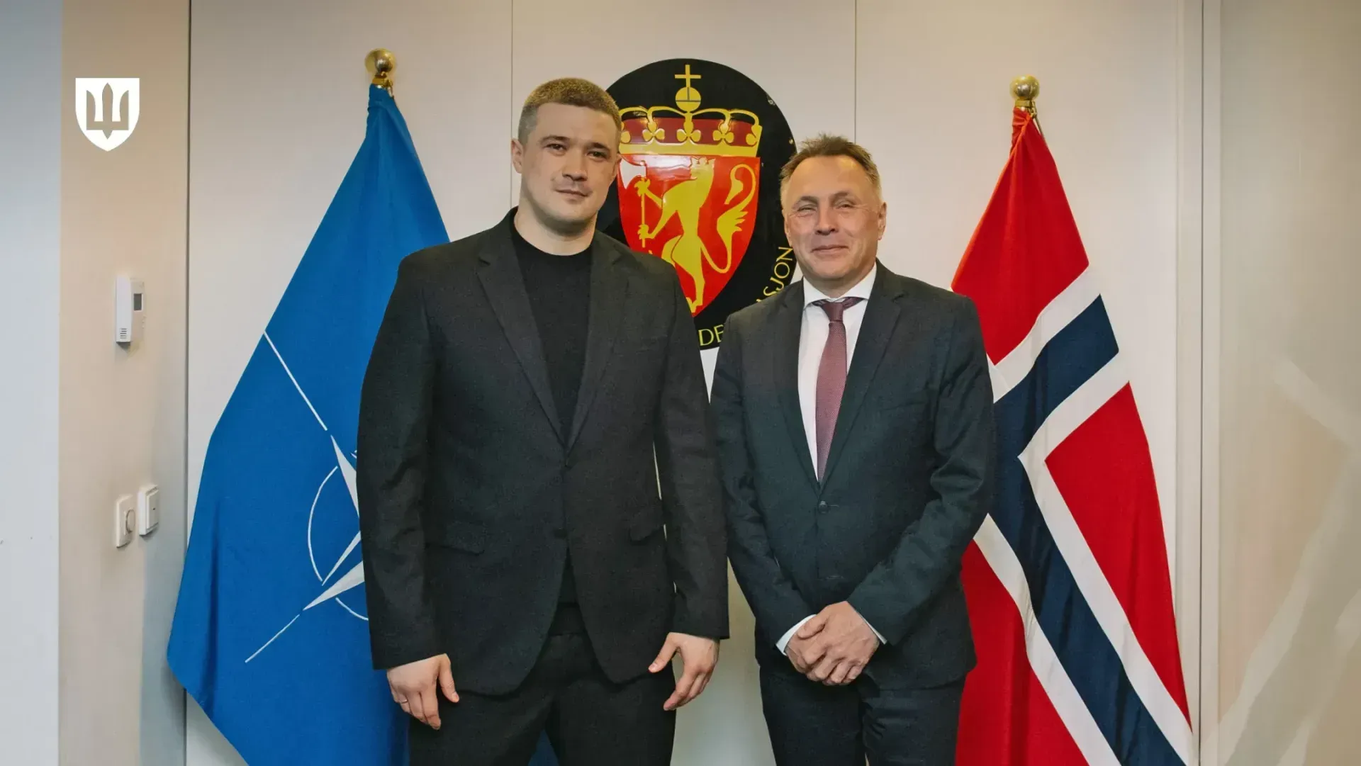 Mykhailo Fedorov and the Minister of Defence of Norway Tore O. Sandvik
