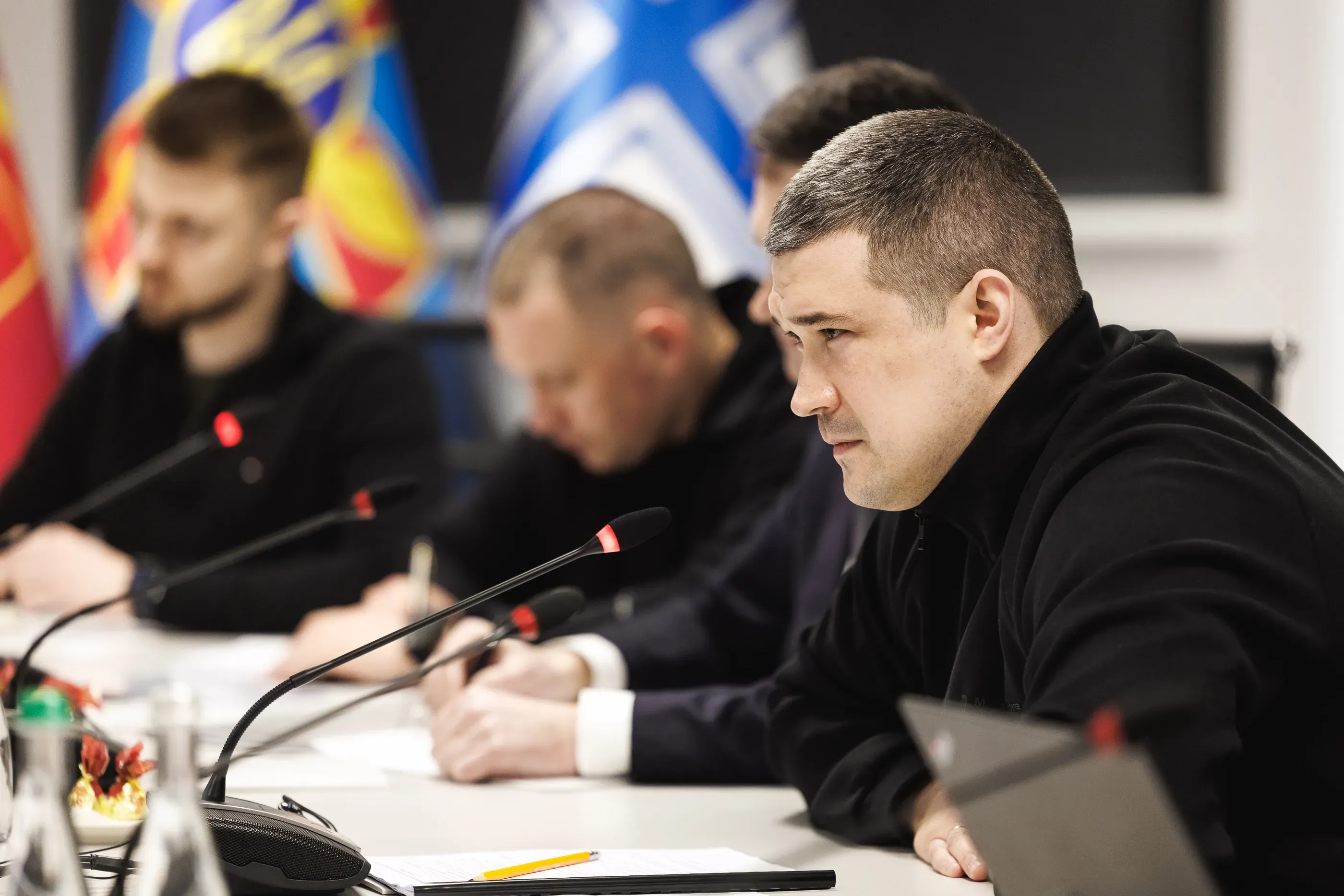 Mykhailo Fedorov and members of the Ministry of Defence of Ukraine delegation