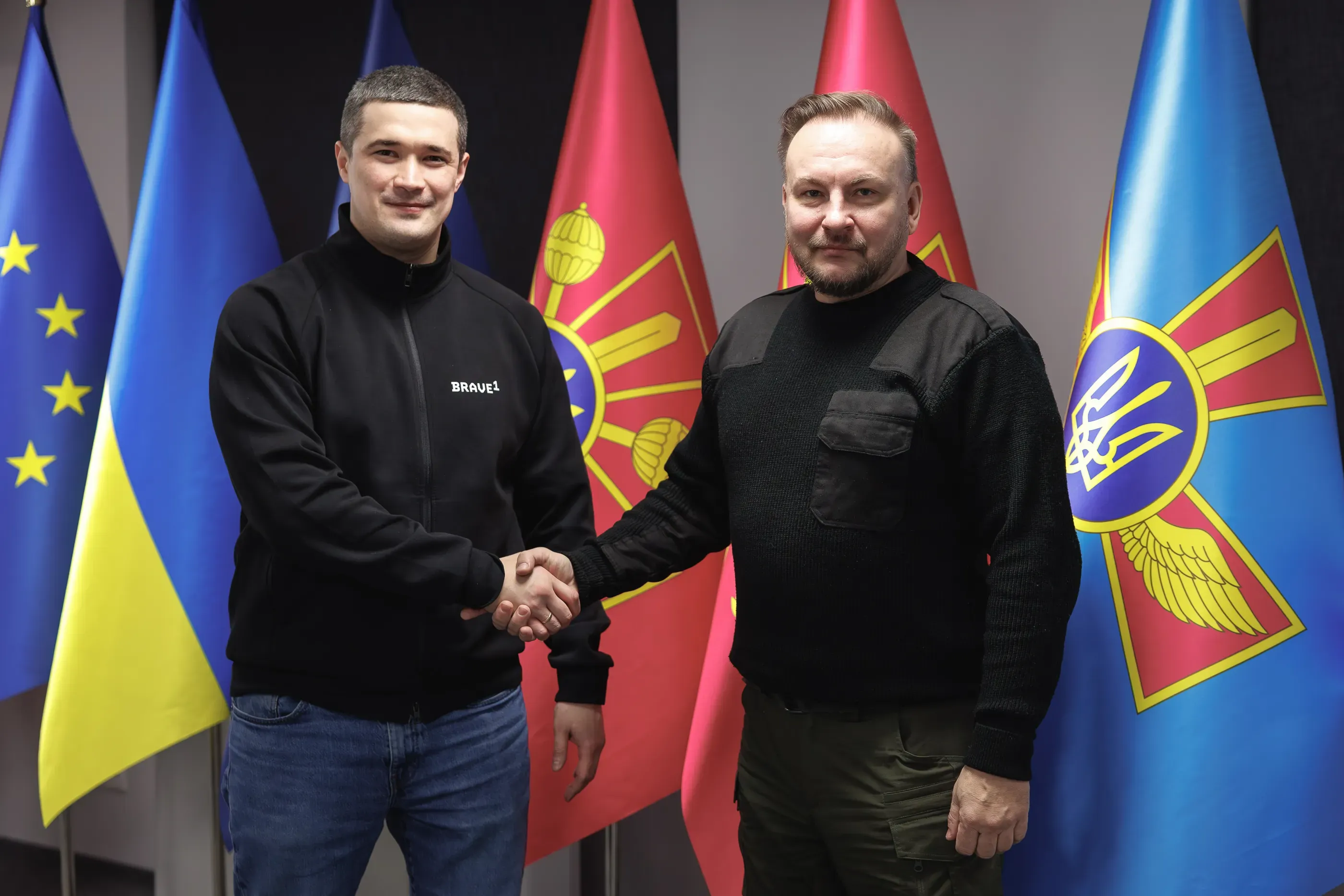 The Minister of Defence of Ukraine, Mykhailo Fedorov, and Serhii “Flash” Beskrestnov