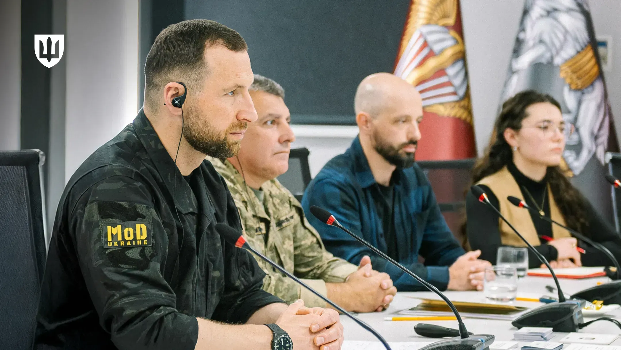 Evgeniy Khmara during a meeting with his Estonian counterpart