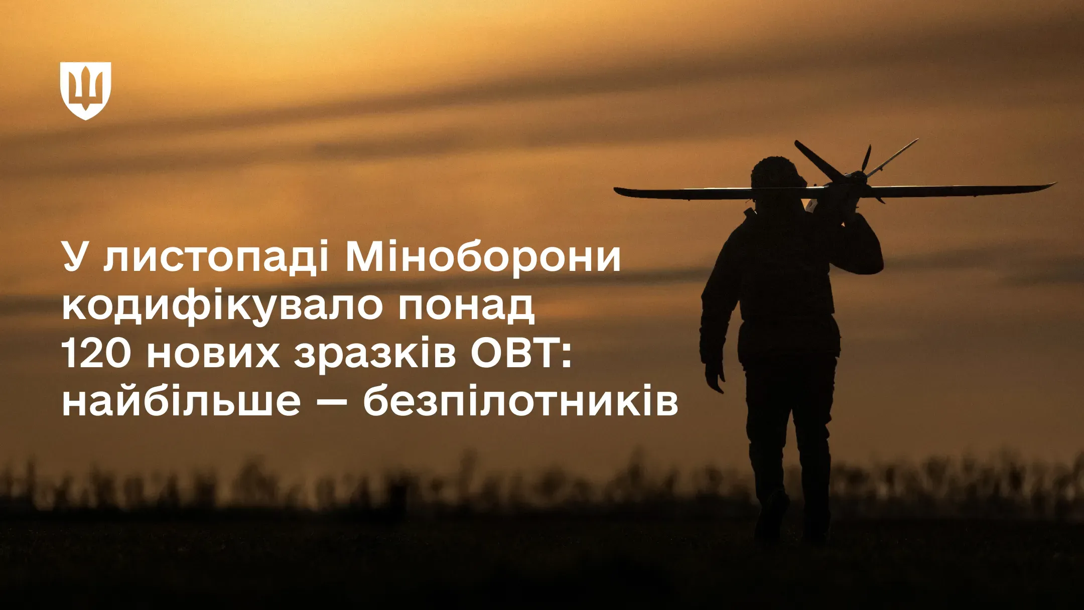 У листопаді Міноборони кодифікувало понад 120 нових зразків ОВТ: найбільше – безпілотників