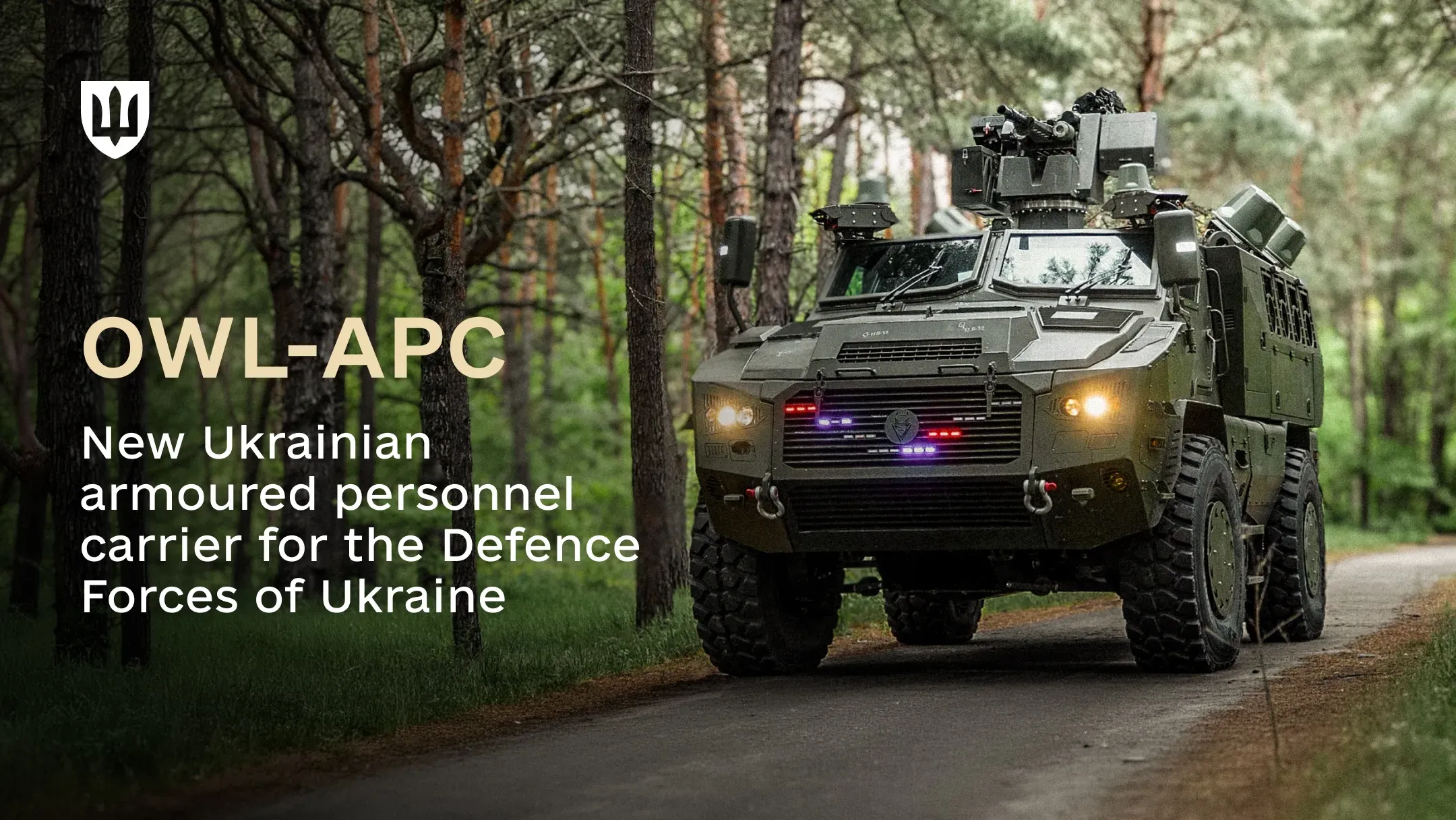 OWL armored personnel carrier on a forest road