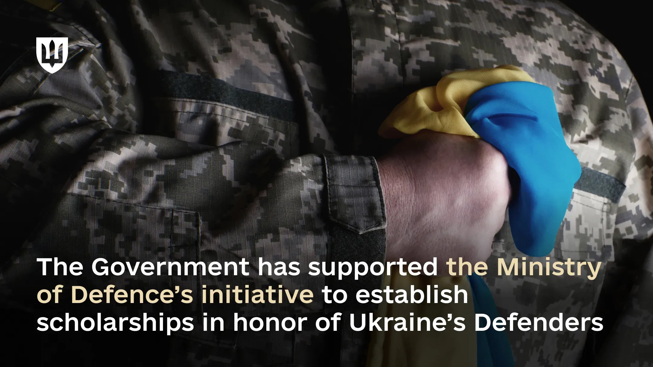 The Government has supported the Ministry of Defence’s initiative to establish scholarships in honor of Ukraine’s Defenders