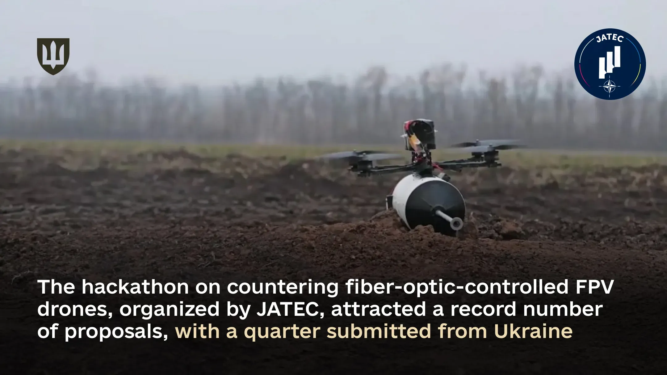 The hackathon on countering fiber-optic-controlled FPV drones, organized by JATEC, attracted a record number of proposals, with a quarter submitted from Ukraine