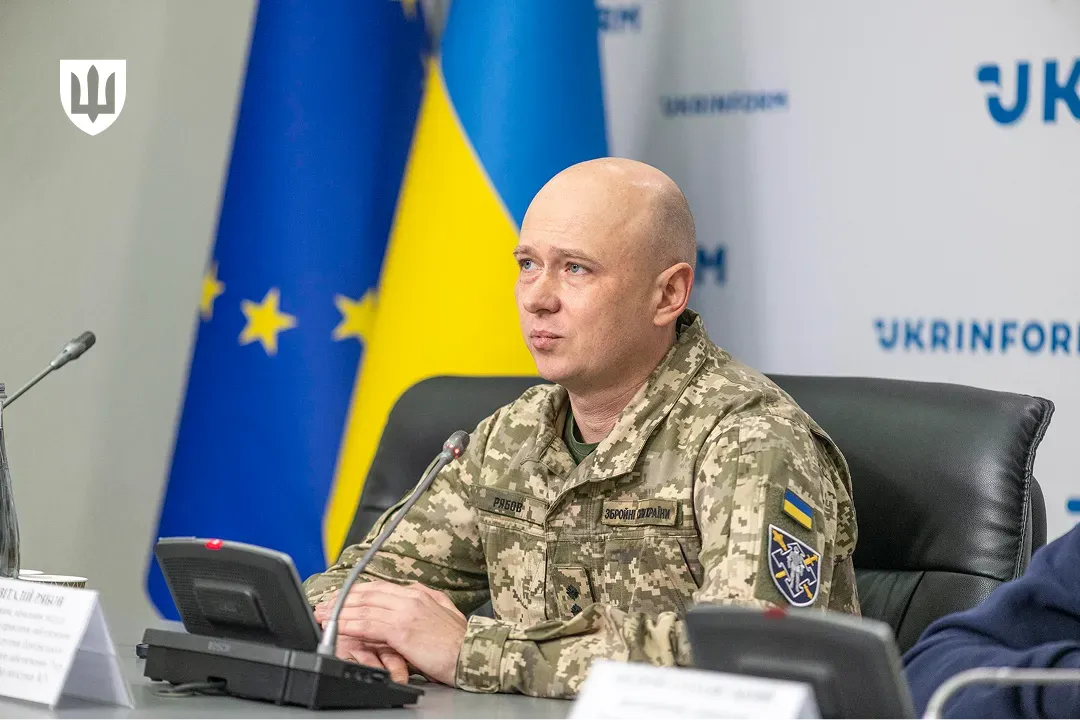 Colonel Vitalii Riabov, Head of the Supply Department of the Property and Services Support Directorate of the Central Clothing and Gear Supply Directorate of the Rear Service of the Logistics Forces Command of the Armed Forces of Ukraine, at a press conference of representatives of the Ministry of Defence and the Armed Forces of Ukraine
