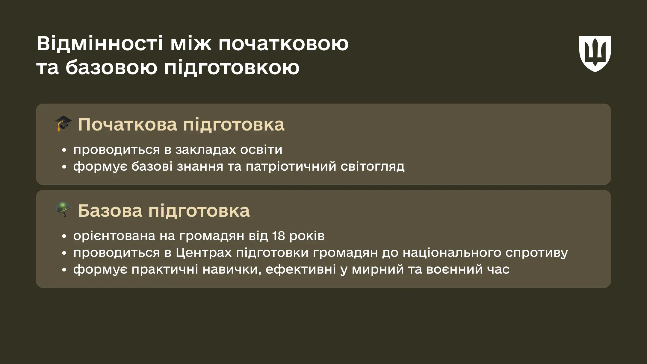 Різниця між початковою і базовою підготовкою