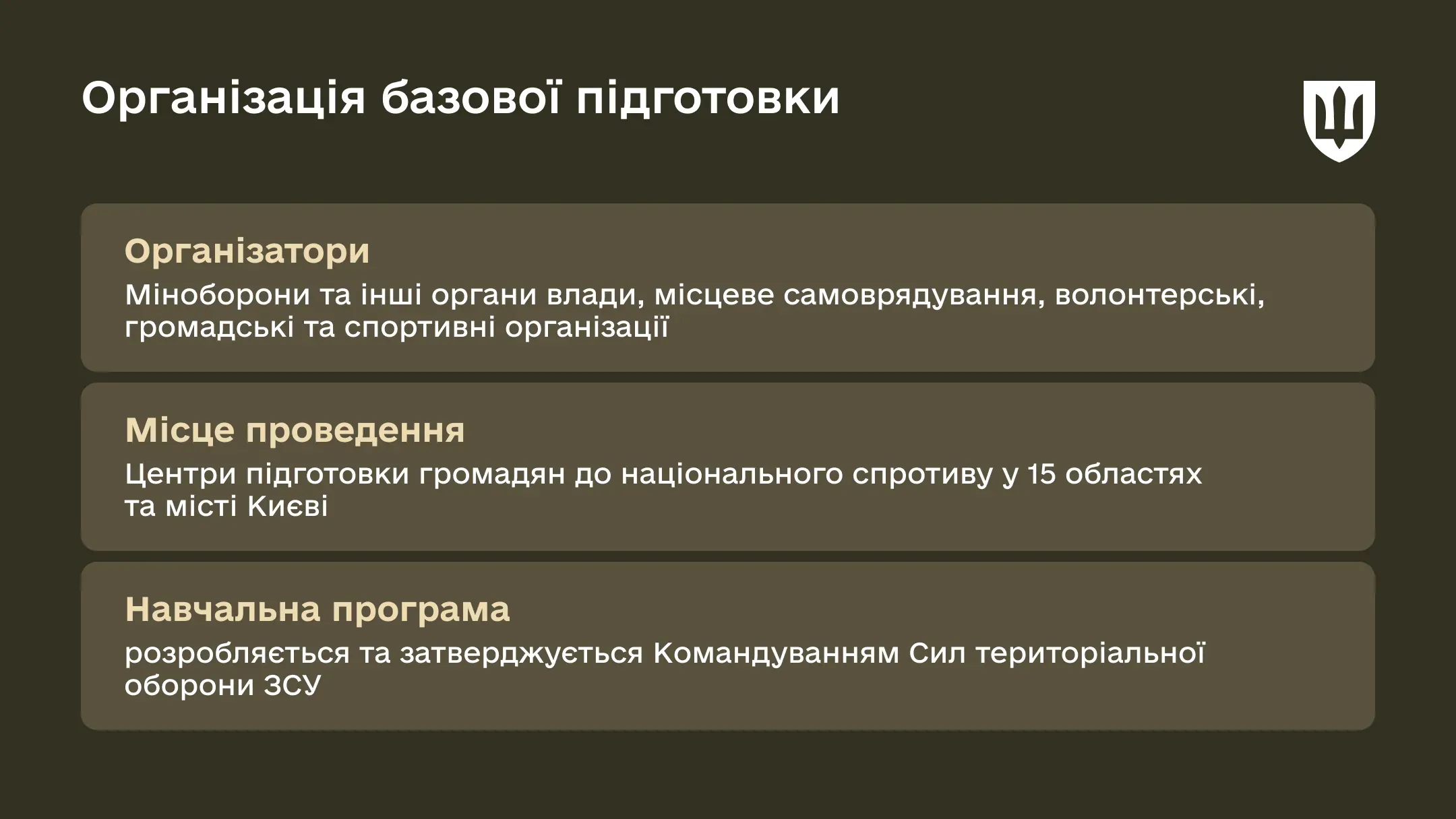 Організація базової підготовки