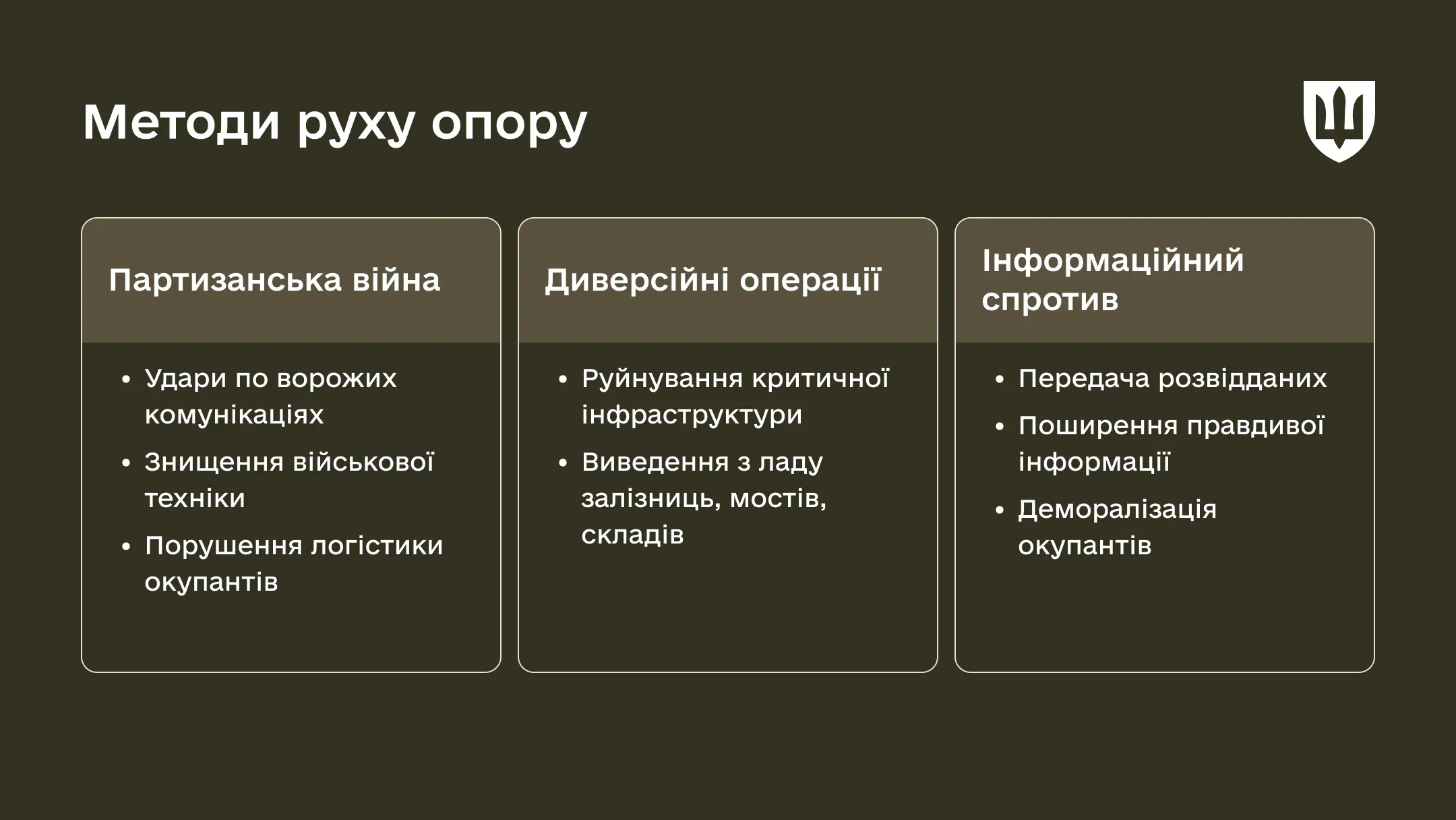 Які методи використовує рух опору?