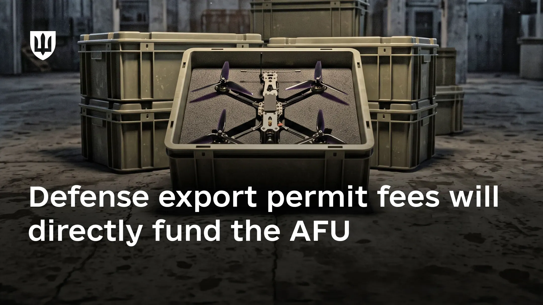 FPV drone in a transport case for export from Ukraine