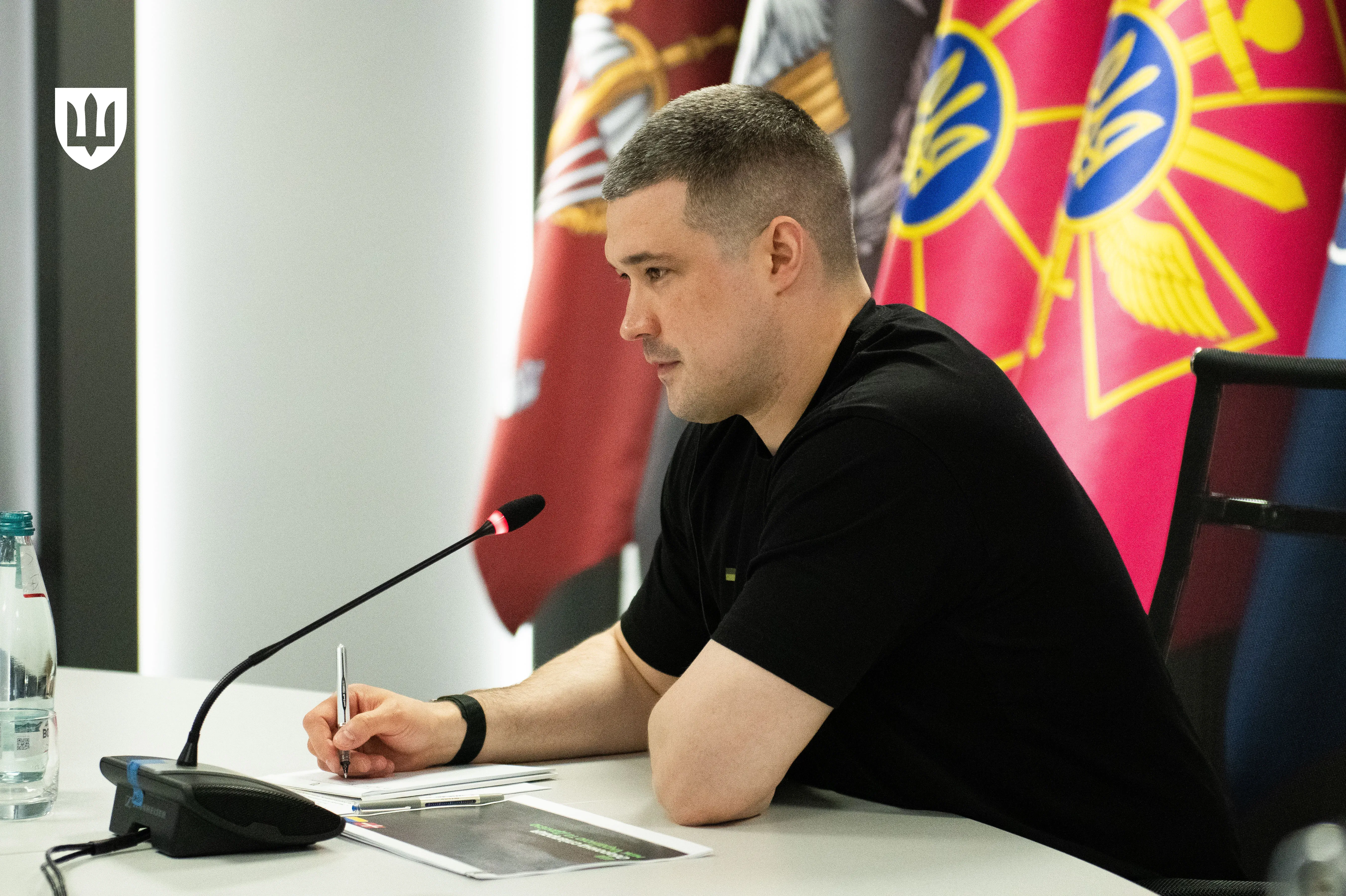Mykhailo Fedorov during a conversation with his Danish counterpart