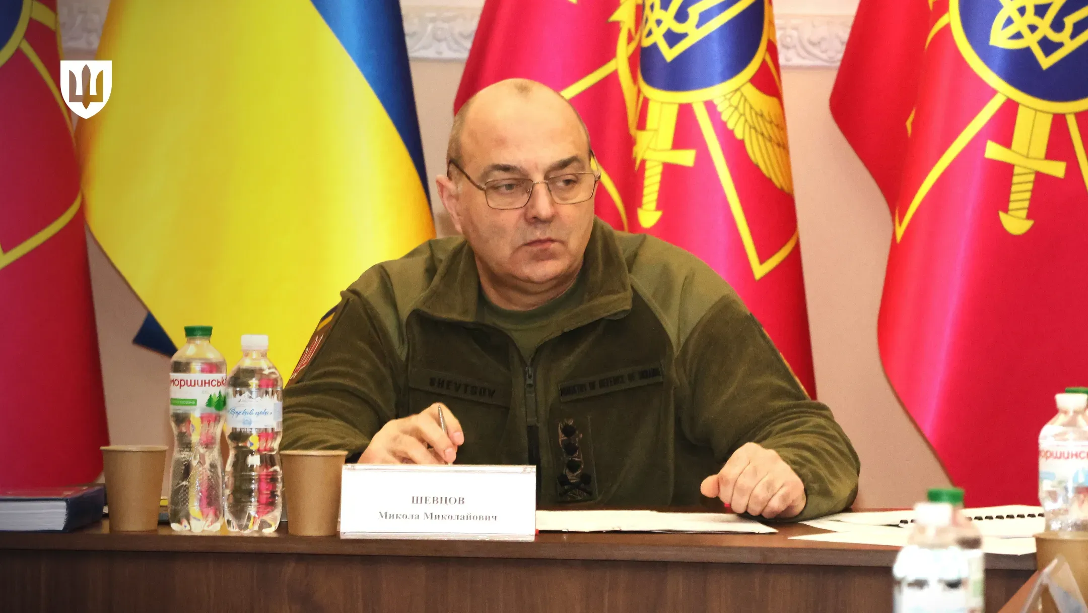 Заступник Міністра оборони України генерал-лейтенант Микола Шевцов під час засідання Національного органу з питань протимінної діяльності