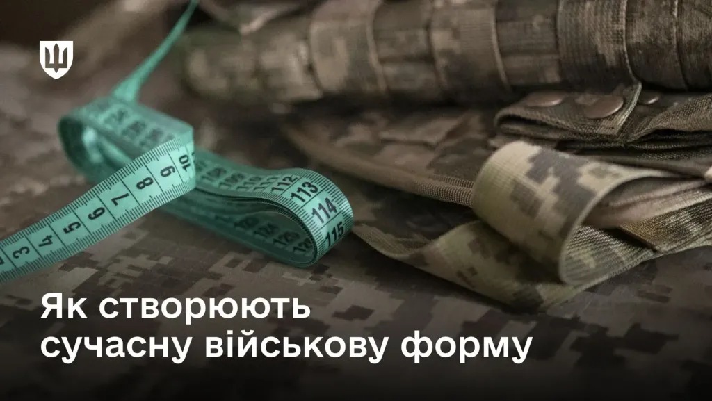 Військова форма піксель на столі і сантиметр для шиття