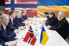 Deputy Minister of Defence of Ukraine, Sergiy Boyev, during a meeting with Norway’s Defence Ministry delegation