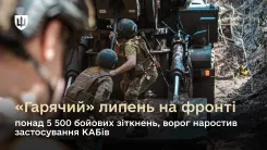 «Гарячий» липень на фронті: понад 5 500 бойових зіткнень, ворог наростив застосування КАБів