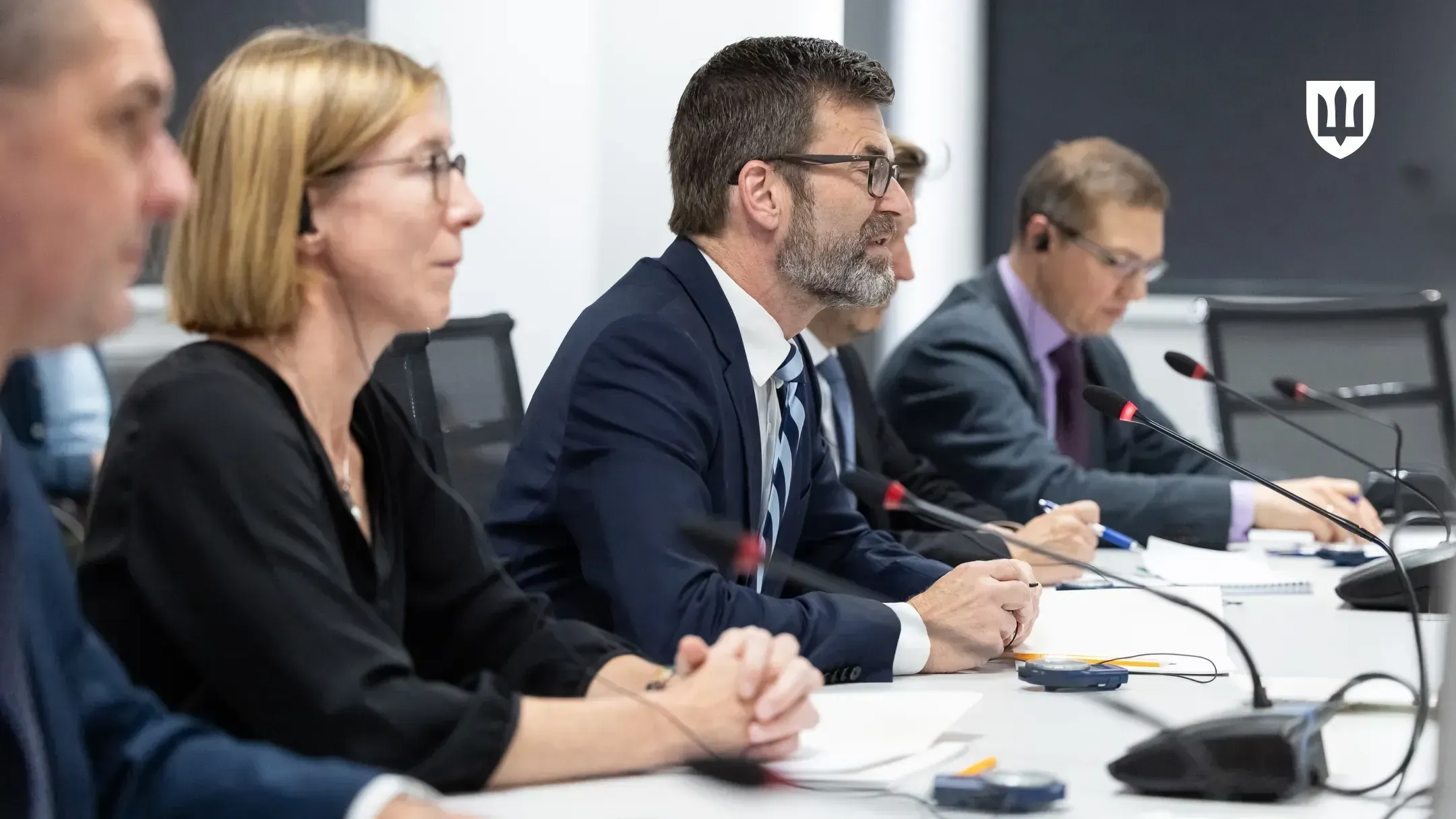 Germany’s Ambassador to Ukraine Heiko Thoms with his delegation