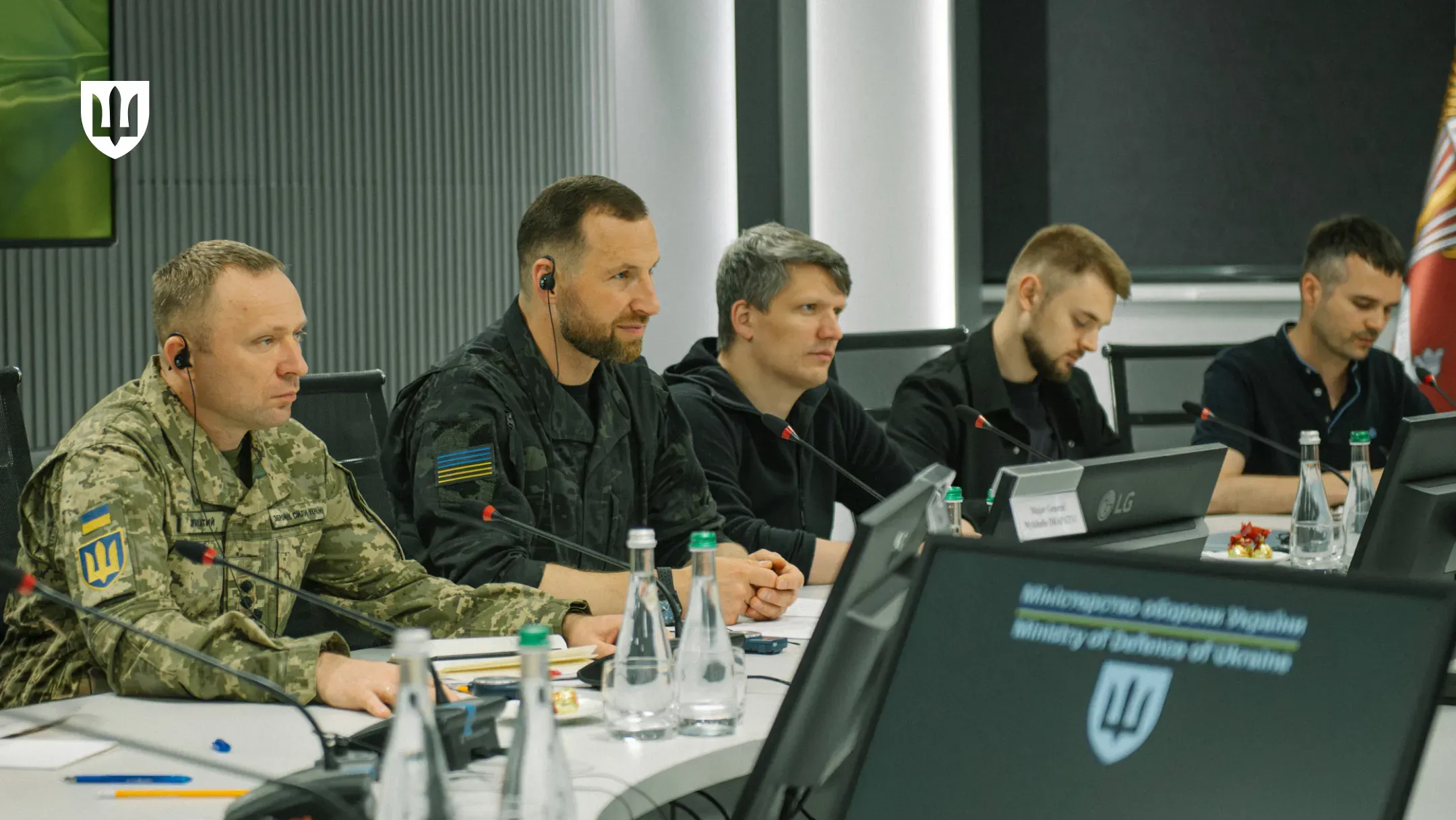 Evgeniy Khmara, Mykhailo Drapatyi and Sergiy Boyev met with Latvian Minister of Defence Raivis Melnis