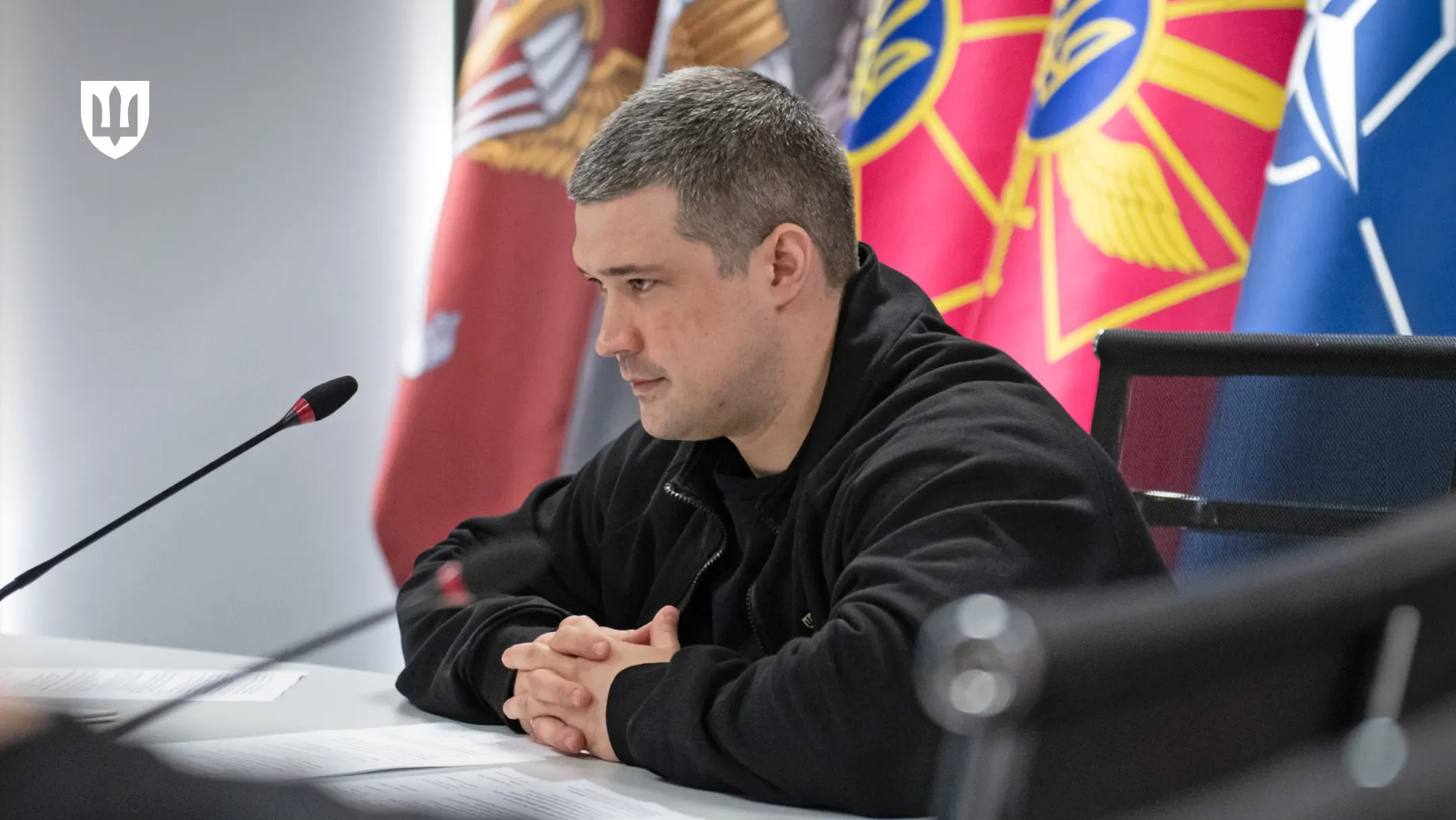 Михайло Федоров під час розмови з німецьким колегою