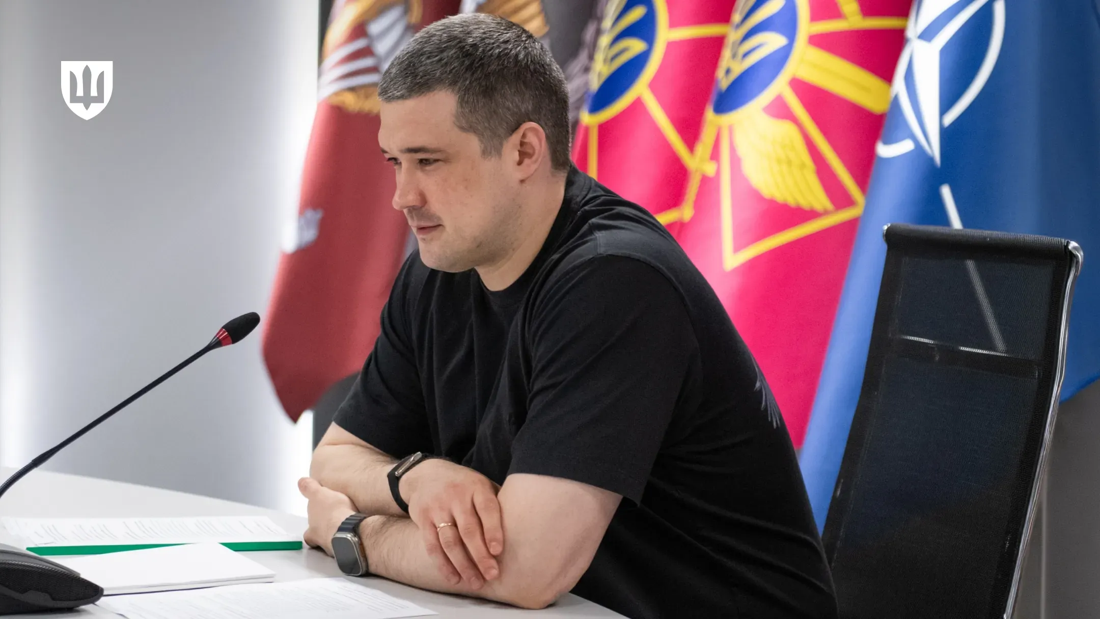 Mykhailo Fedorov during a conversation with his French counterpart