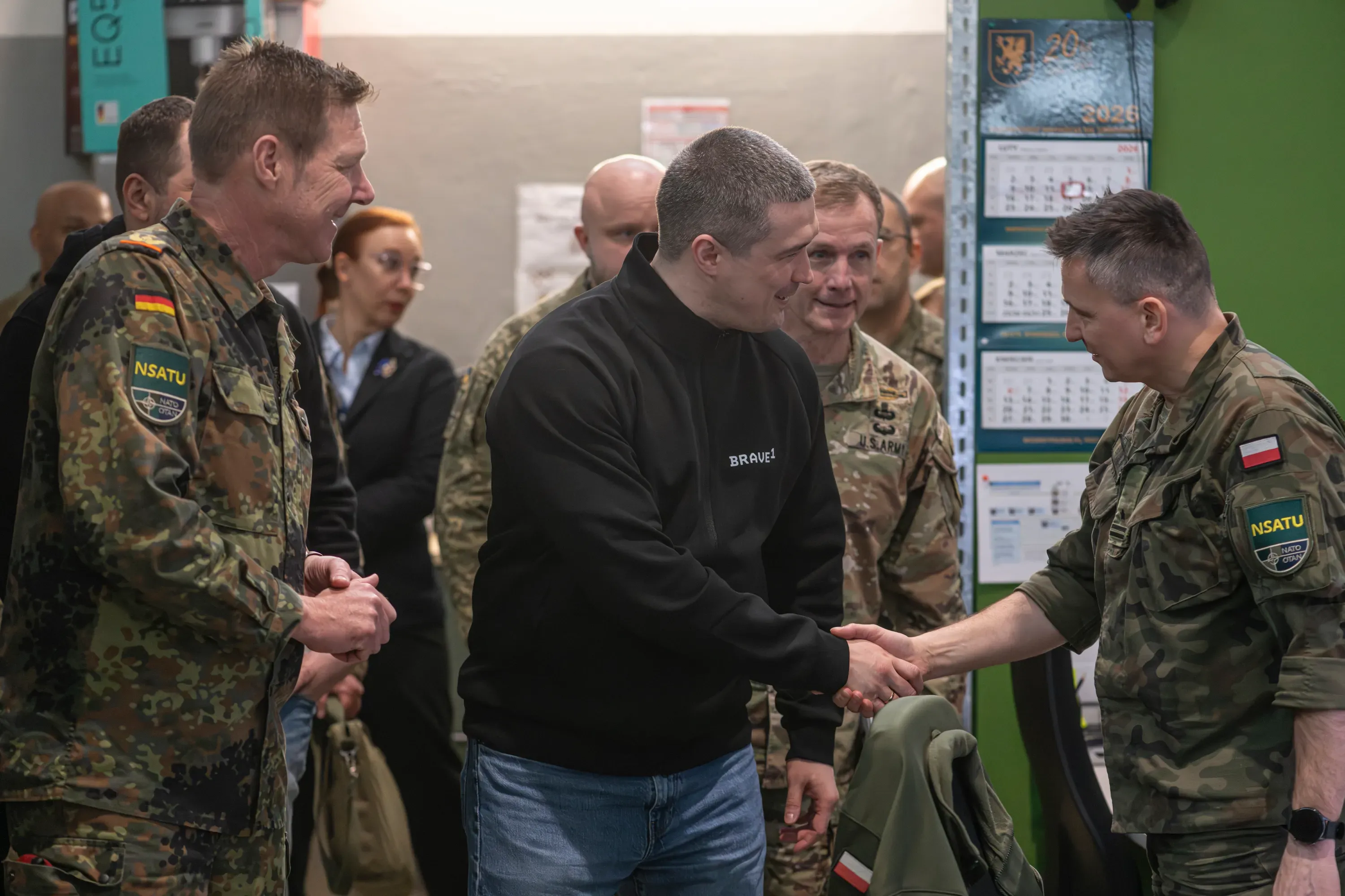 Михайло Федоров під час візиту до центру NSATU.