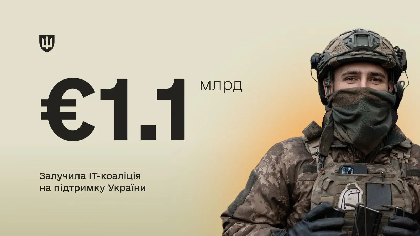 IT-коаліція залучила 1.1 мільярд євро на підтримку України