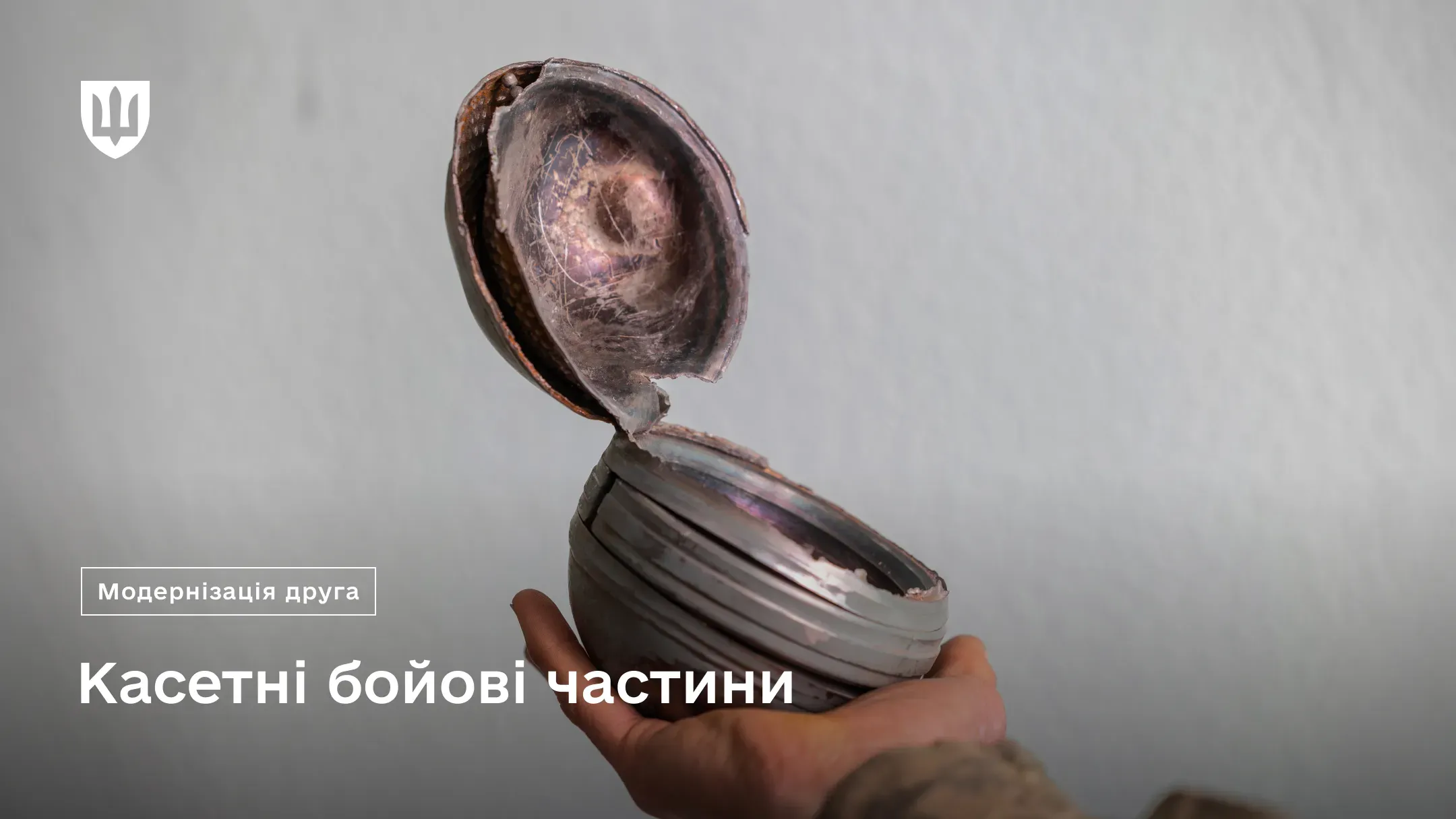 Рука у військовій формі тримає касетний суббоєприпас ракети X-101